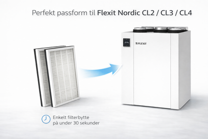 Ventilasjonsfilter til Flexit Nordic CL2 CL3 CL4 Pust Filter