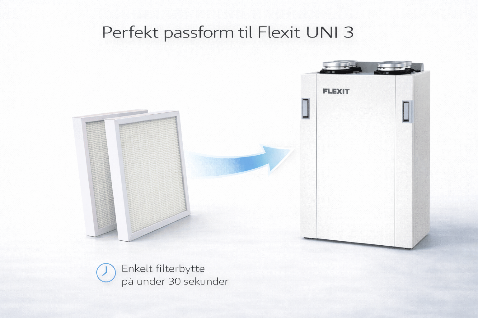 Ventilasjonsfilter til Flexit UNI 3 –filtersett